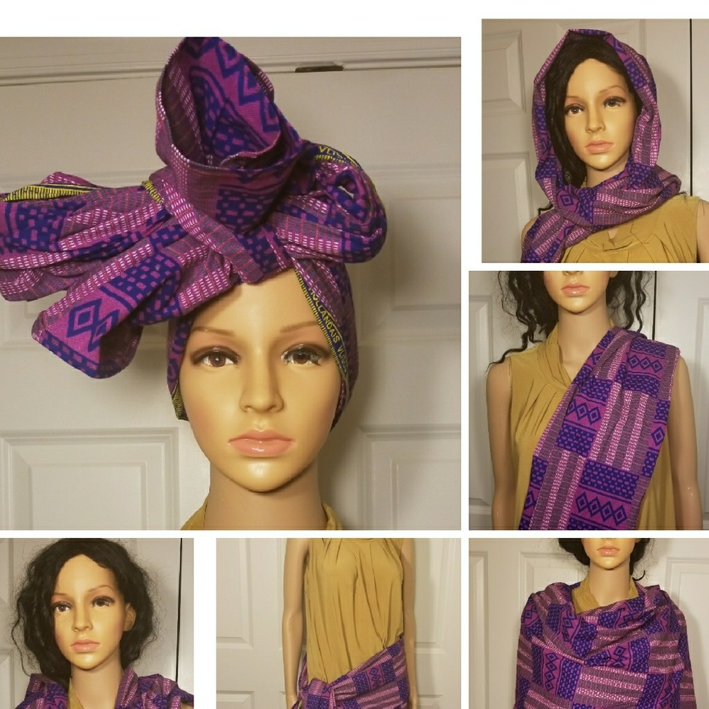 Scarf African  Ankara Scarf 100% Cotton Gifts